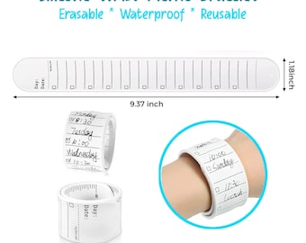 Silicone Memo Bracelet, Erasable Waterproof Nurse Wristband