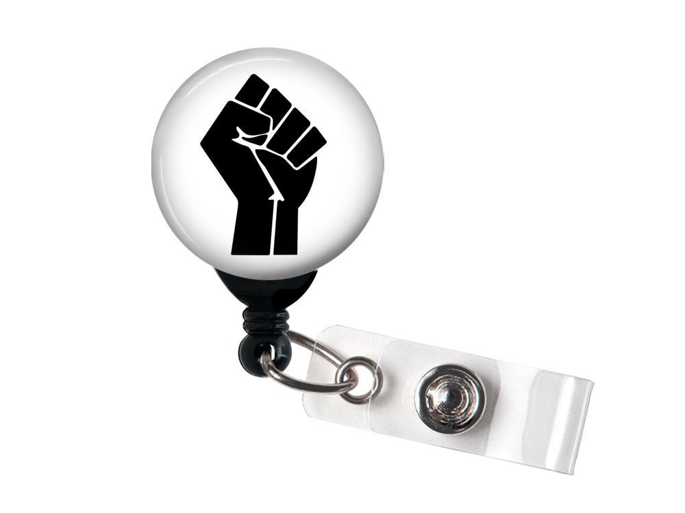 Raised Fist / Black Lives Matter / Retractable Badge Reel, Badge