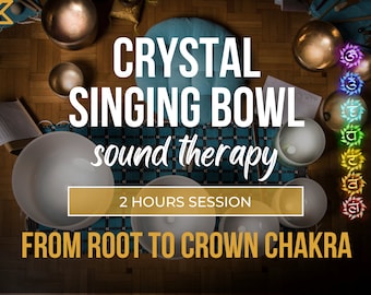 Sesión de 2 horas de Terapia de Sonido con CUENCOS DE CRISTAL