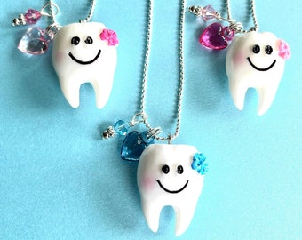 Tooth Fairy Necklace, tooth fairy gift, tooth fairy, dentist necklace, girls necklace, girls jewelry, keepsake necklace, tooth necklace