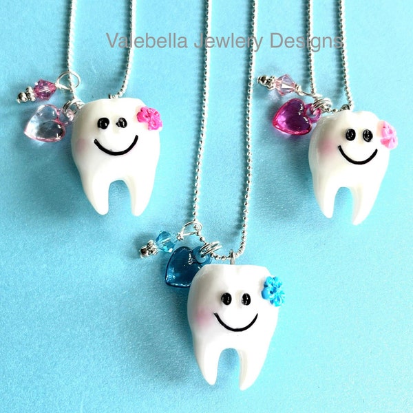 Tooth Fairy Necklace, tooth fairy gift, tooth fairy, dentist necklace, girls necklace, girls jewelry, keepsake necklace, tooth necklace