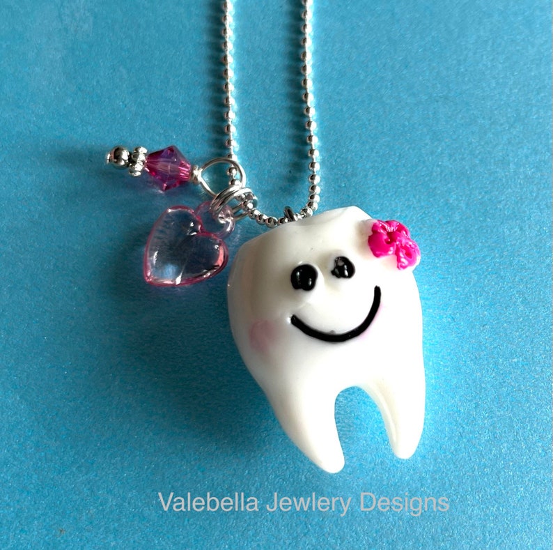 Tooth Fairy Necklace, tooth fairy gift, tooth fairy, dentist necklace, girls necklace, girls jewelry, keepsake necklace, tooth necklace image 4