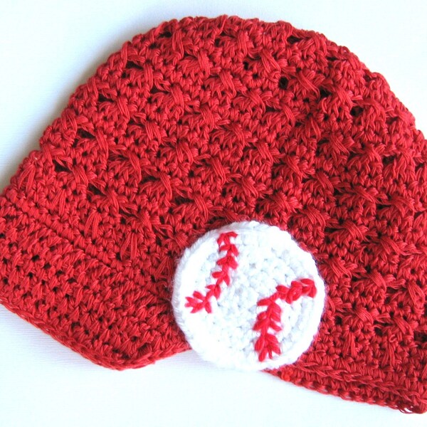 Little Slugger red newsboy baseball cap