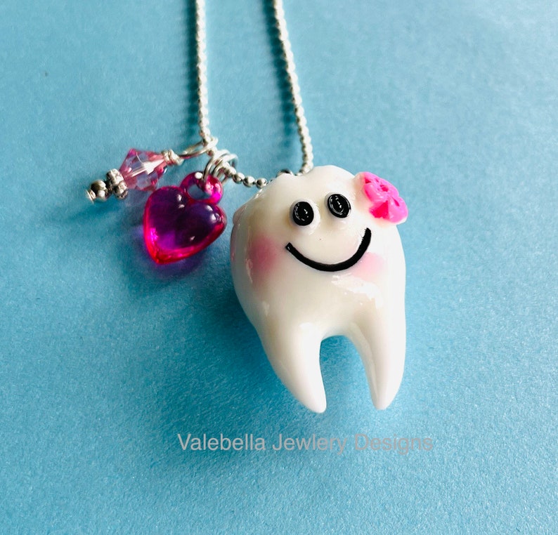 Tooth Fairy Necklace, tooth fairy gift, tooth fairy, dentist necklace, girls necklace, girls jewelry, keepsake necklace, tooth necklace image 2
