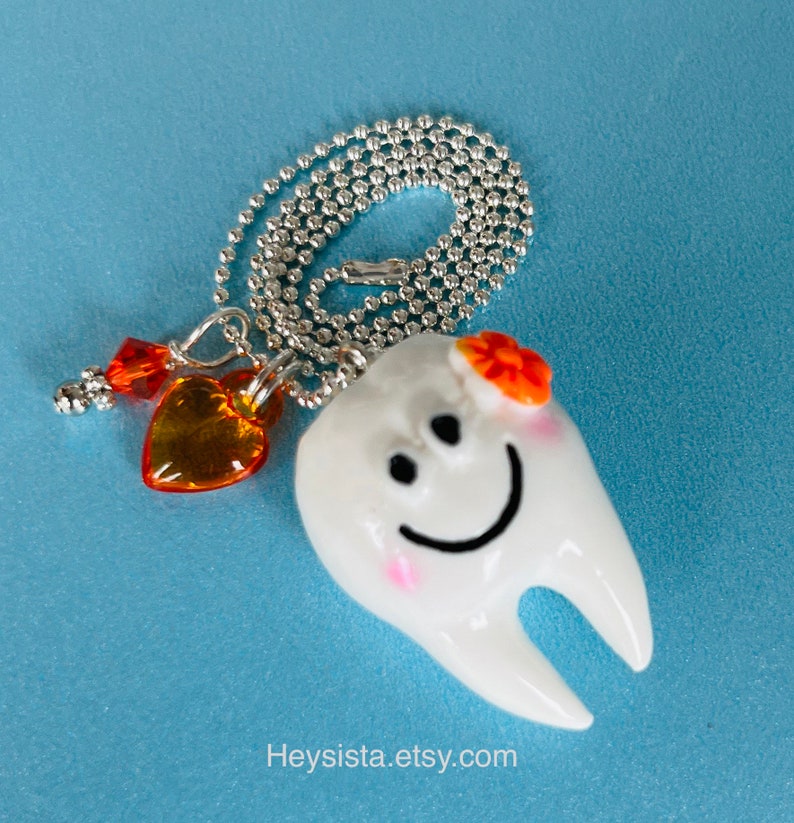 Tooth Fairy Necklace, tooth fairy gift, tooth fairy, dentist necklace, girls necklace, girls jewelry, keepsake necklace, tooth necklace image 6