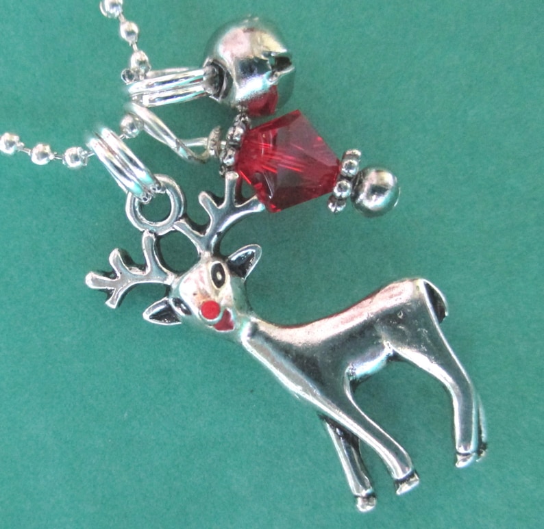 Necklace Rudolph the Red Nosed Reindeer Necklace Christmas Etsy