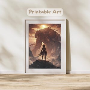 Attack on Titan Art Print, Anime Digital Download, Attack on Titan Wall Art, Art, Unique Anime Fan Art, Attack on Titan Fan Art