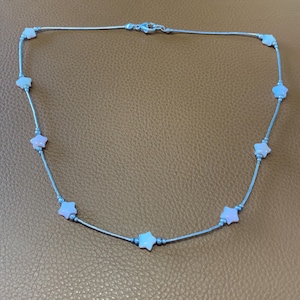 8-Inch Handmade Stars Pink Conch Shell Beads Necklace