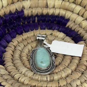 Handmade Turquoise Sterling Silver Pendant Necklace