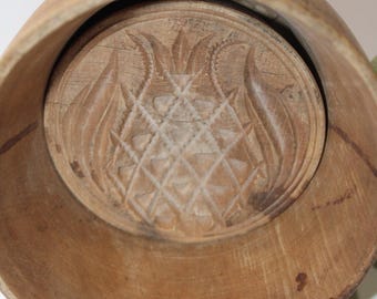Antique Butter Mold Pineapple Motif