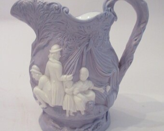 Victorian Staffordshire Parian Jug