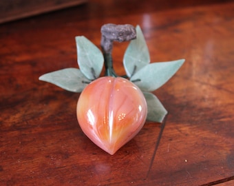 Orange Colored Polished Agate Peach
