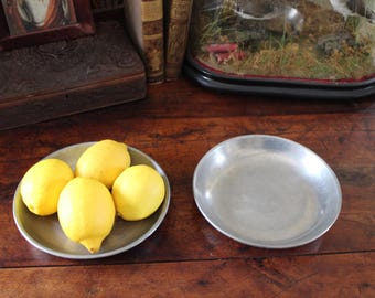 Antique Pewter Plates set of 2