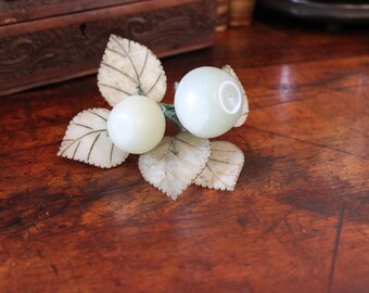 Vintage Polished Jade Plums