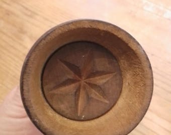 Antique Mini Wood Butter Press Mold