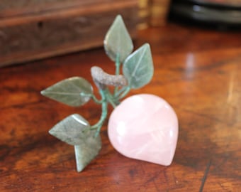 Vintage Polished Rose Quartz Peach