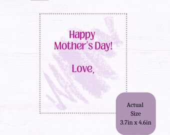 Craie violette - Etiquettes cadeaux pour la Fête des Mères