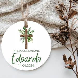 Set etichette tonde prima comunione in cartoncino o adesivi, tag tondi prima comunione, bigliettini per confetti prima comunione