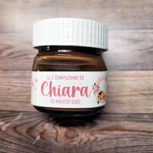 Nutelle per Battesimo, nascita o compleanno bimba - Mini nutelle personalizzate primo compleanno - Nutelline personalizzate battesimo bimba