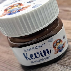 Mini nutelle personalizzate - Nutelline personalizzate battesimo o compleanno bambino