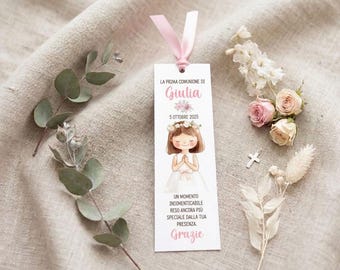 Bomboniere Comunione, Segnaposto personalizzato prima comunione bambina, Segnalibro, Bomboniere prima comunione, Ricordo prima comunione