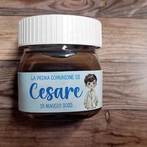 Mini nutelle personalizzate - Nutelline personalizzate prima comunione bambino