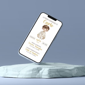 Invito digitale prima comunione bambino