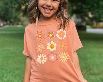 Girls Groovy Flowers Tee