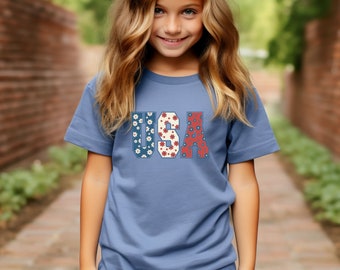 Mädchen USA T-Shirt