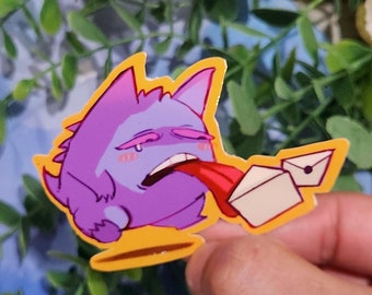 Pokemon Gengar Licking Envelope Sticker