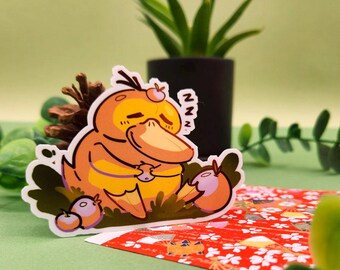 Pokemon Psyduck on a Picnic Sticker