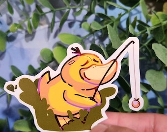 Pokemon Psyduck Fishing Sticker