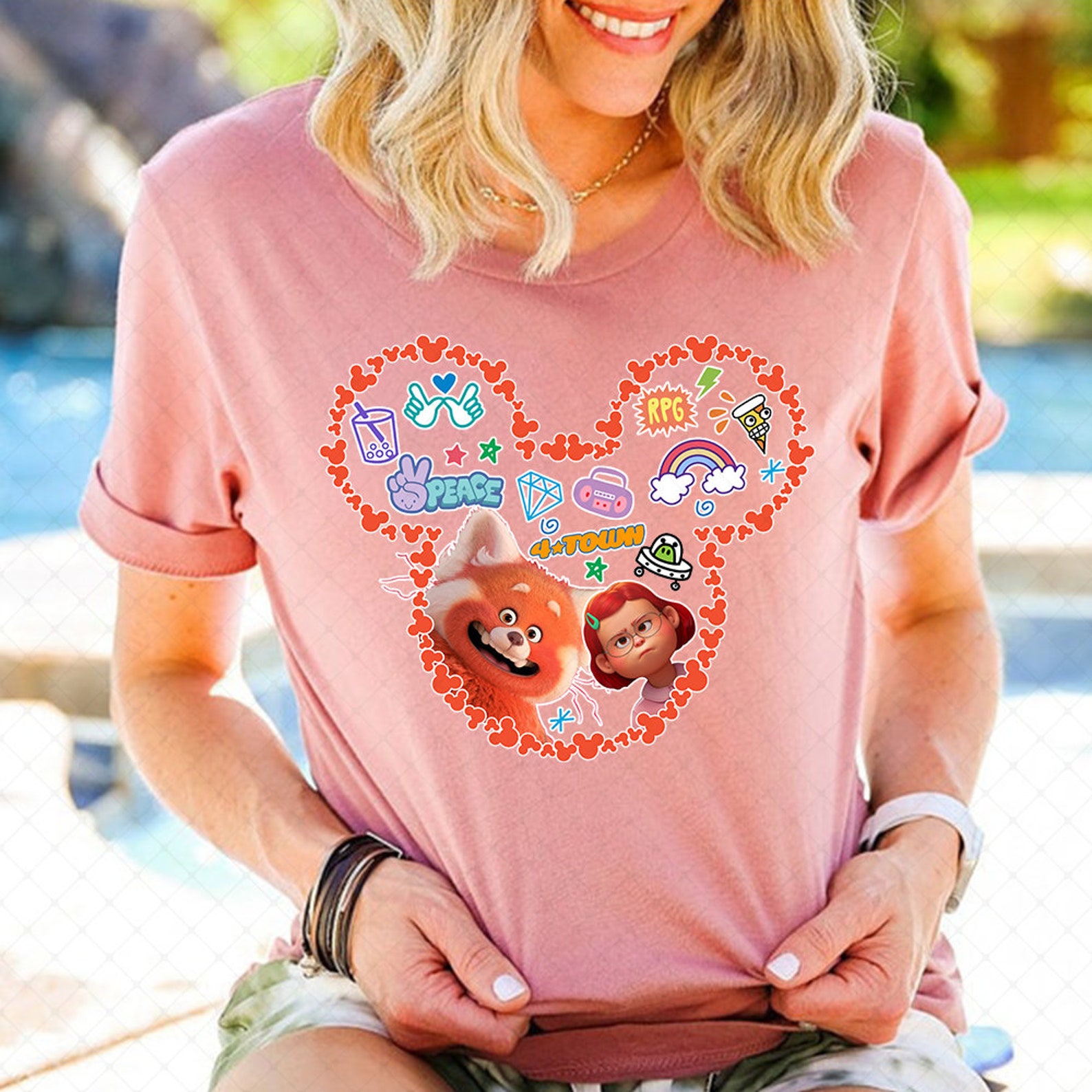 Turning Red Shirt Disney Turning Red Shirt Mickey Turning Etsy
