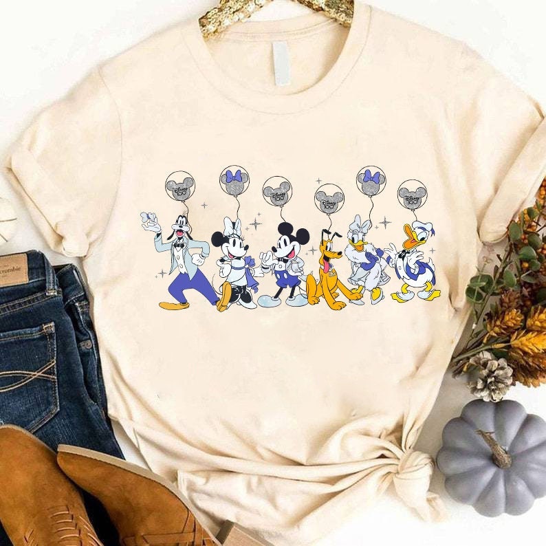 Discover ディズニー社100周年 メンズ レディース Tシャツ ディズニー ディズニーランド 100周年Anniversary Magic Kingdom Celebration ミッキー ミンネ 可愛い ギフト キッズ