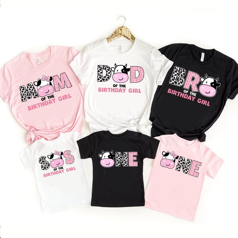 Cow Family Birthday Shirts Cow Birthday Girl Shirts Birthday Etsy