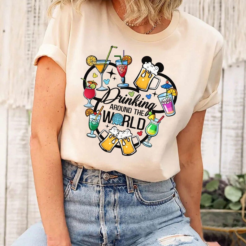 Discover Drinking Around The World, Snacking around the world, Epcot Disney shirt, Disney Family shirt, Disney Trip shirt