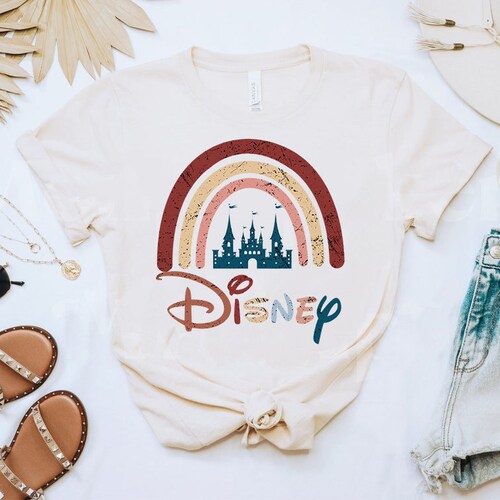 Disney Rainbow Castle Shirt, Disney Vintage ,Disney Family Shirt, Disney Castle Shirt, Disney Retro Shirt,Disneyworld Shirt,Disneyland Shirt