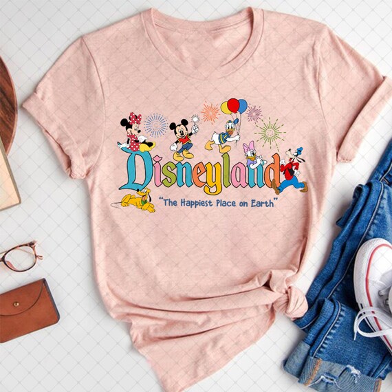 Disneyland Shirts Disney Characters Shirts Disney Happiest Etsy