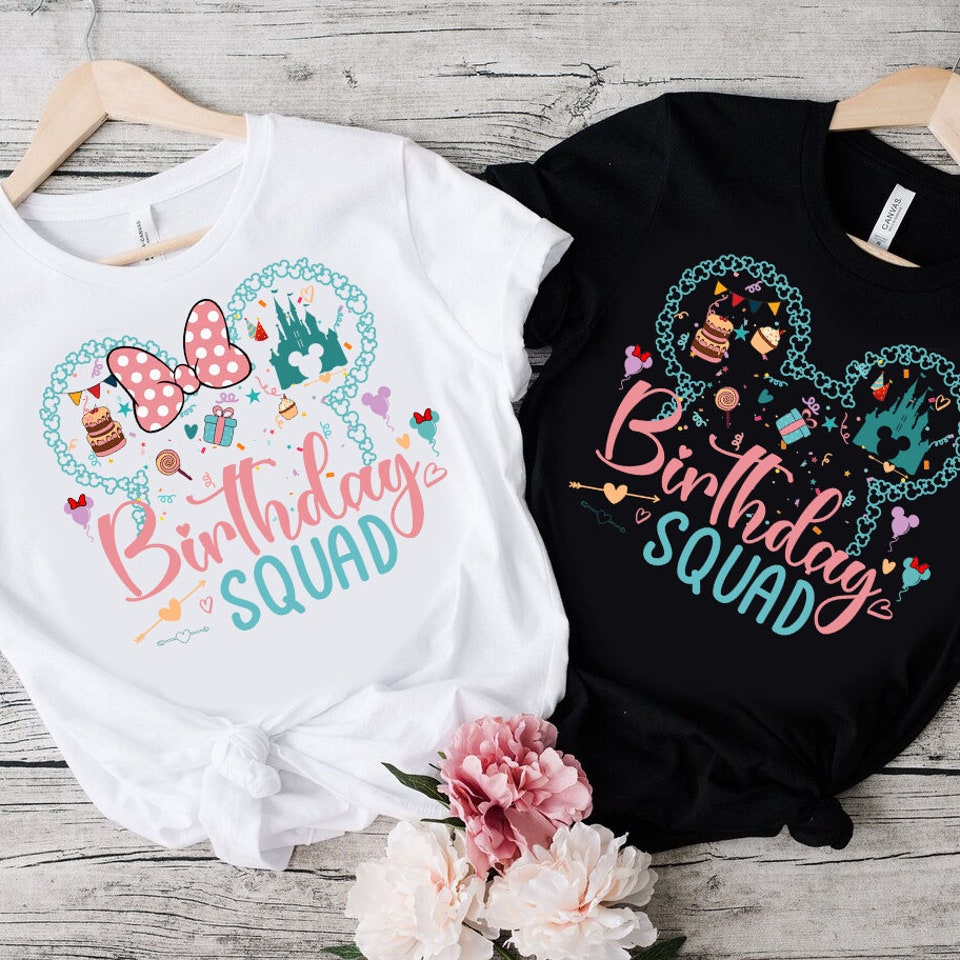 Mickey Minnie Birthday Disney World Family Matching T-Shirt