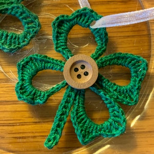 4-Leaf Clover / St. Patrick's Day Shamrock Ornaments Set of 2 image 4