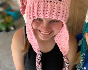 Axolotl Trapper Hat / Earflap Winter Hat