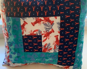 Lobster / Ocean-Themed Throw Pillowcase