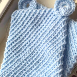 Baby Blue Double Layered Crocheted Pot Holders/Hot Pads/Trivets (Set of 2)