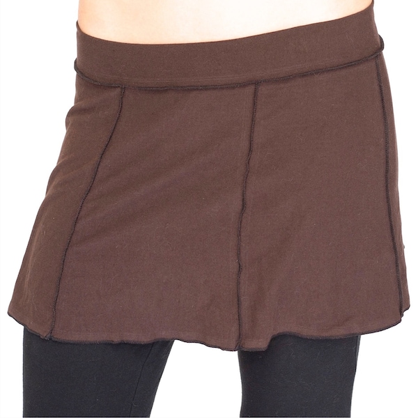 Dance Yoga coverup mini skirt - PETAL MINI - fairy skirt, exposed seams, festival clothing dance wear, beach coverup
