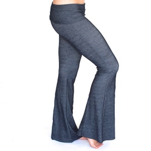 Yoga Pants, Fold-over Waist, YOGINI FLARES, Workout Dance Pants ...