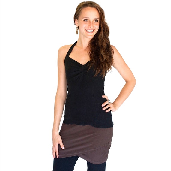 DervishClothing Dance Yoga Coverup Mini Skirt Tulip Mini Crossover Front Festival Clothing Dance Wear Beach Coverup