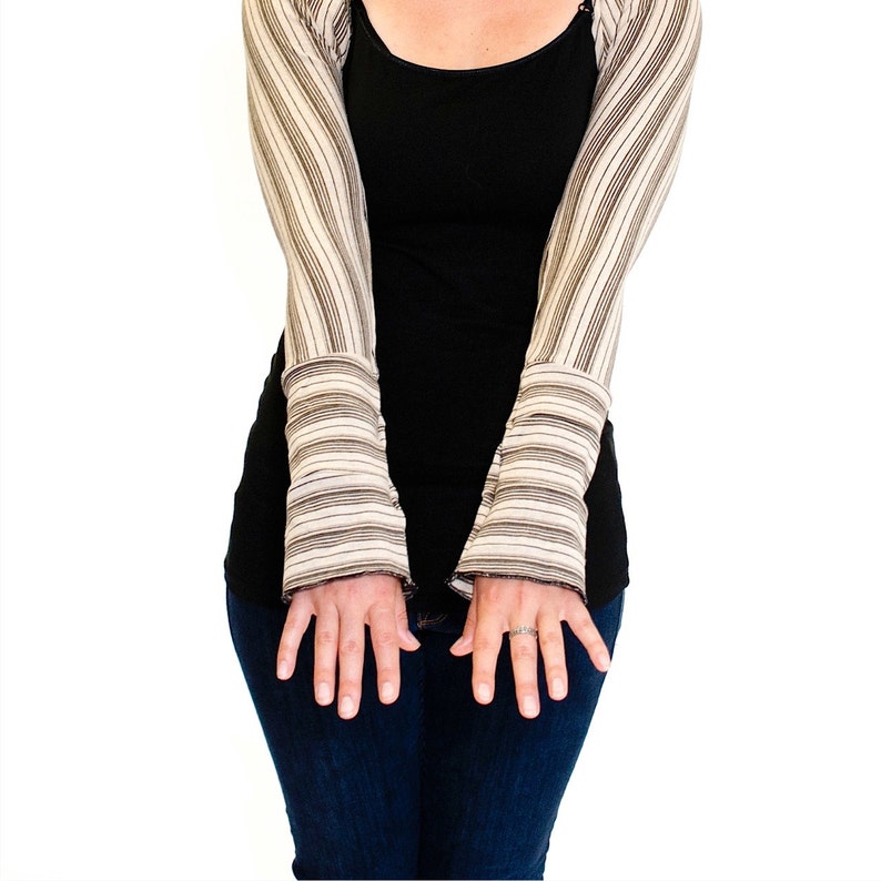 long striped shrug