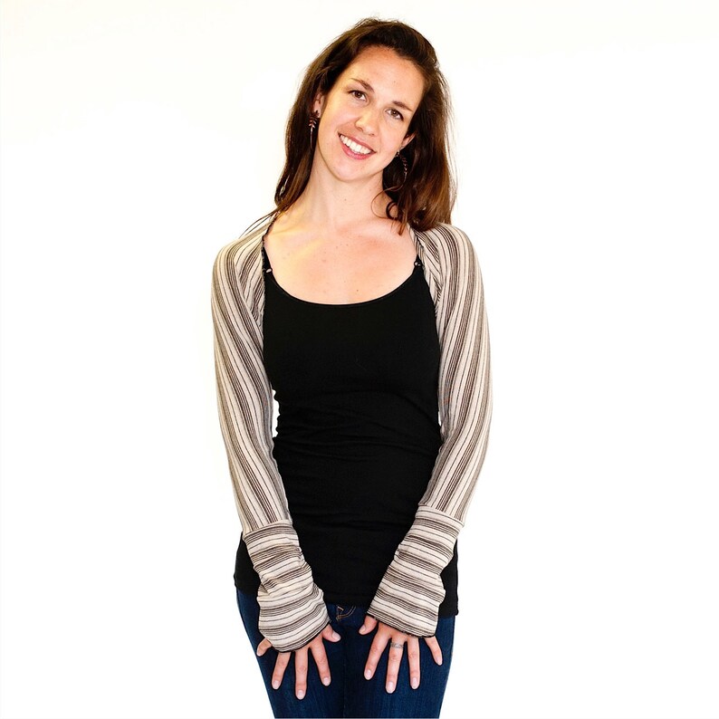 long striped shrug