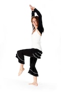 Ruffle Capri Pants / Bloomers - BUSTLE CAPRIS - festival clothing, burning man, tango, yoga, bellydance
