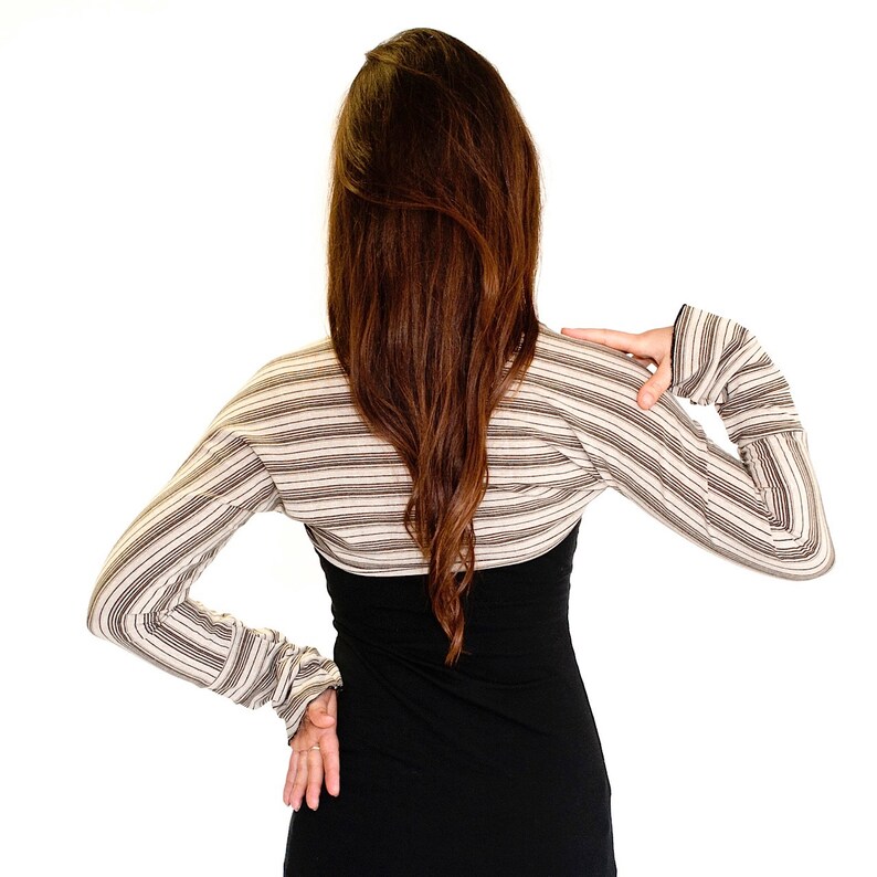 long striped shrug